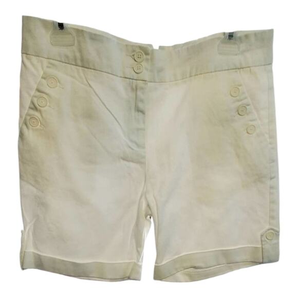 The limited SAILOR white button detail rolled shorts SIZE 8 NEW - Picture 2 of 7